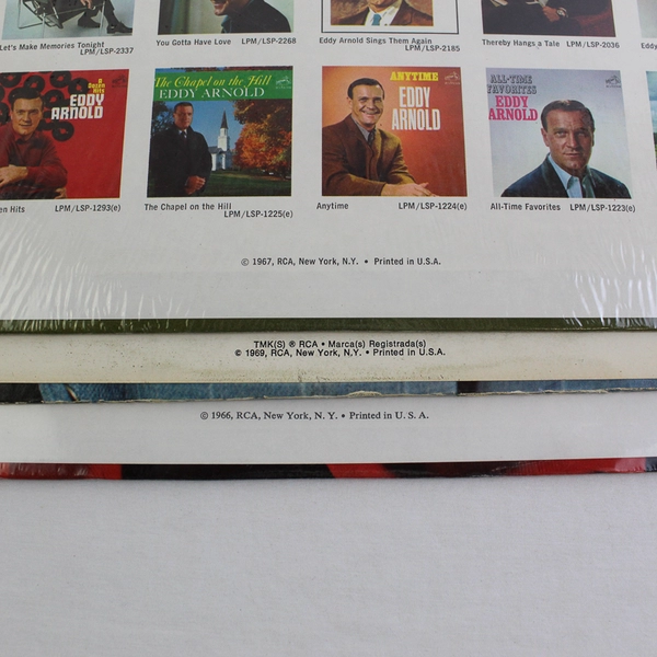 Lot of 3 LP Eddy Arnold Somebody Like Me, Songs of the Young World, The Best Of