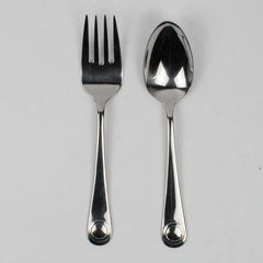 Lot of 2 Wallace Silver Optic Pattern 18/10 SS Serving Utensils Very Rare HTF