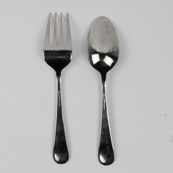 Lot of 2 Wallace Silver Optic Pattern 18/10 SS Serving Utensils Very Rare HTF