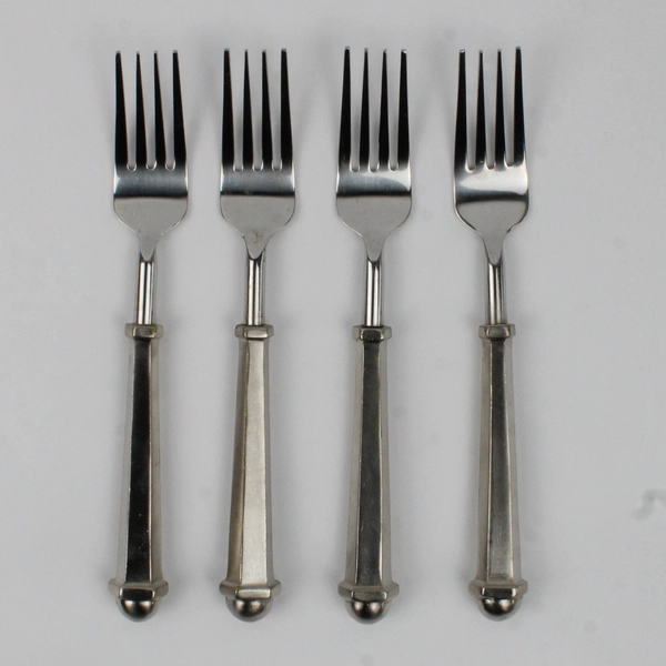 Lot of 4 Wallace Silver Unknown Pattern Stainless Dinner Forks 8.5" Rare HTF