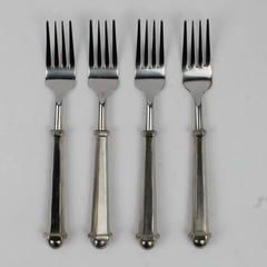 Lot of 4 Wallace Silver Unknown Pattern Stainless Dinner Forks 8.5" Rare HTF