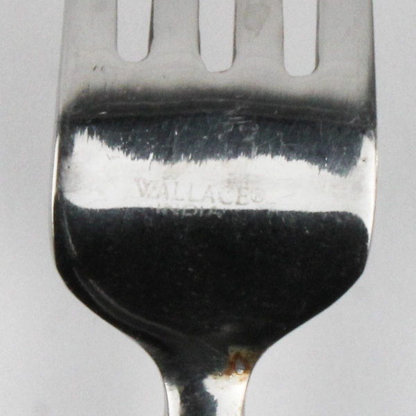 Lot of 4 Wallace Silver Unknown Pattern Stainless Dinner Forks 8.5" Rare HTF