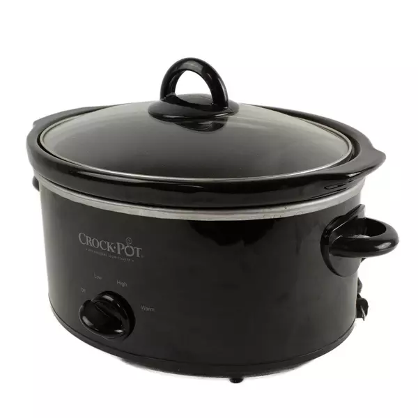 Crock-Pot SCV400-B-SL 8Qt Oval Slow Cooker Black Removable Stoneware Tested