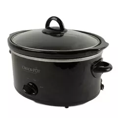 Crock-Pot SCV400-B-SL 8Qt Oval Slow Cooker Black Removable Stoneware Tested