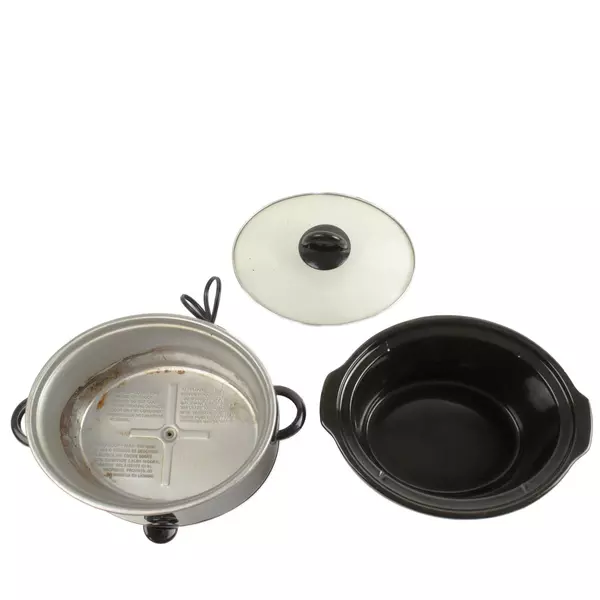 Crock-Pot SCV400-B-SL 8Qt Oval Slow Cooker Black Removable Stoneware Tested