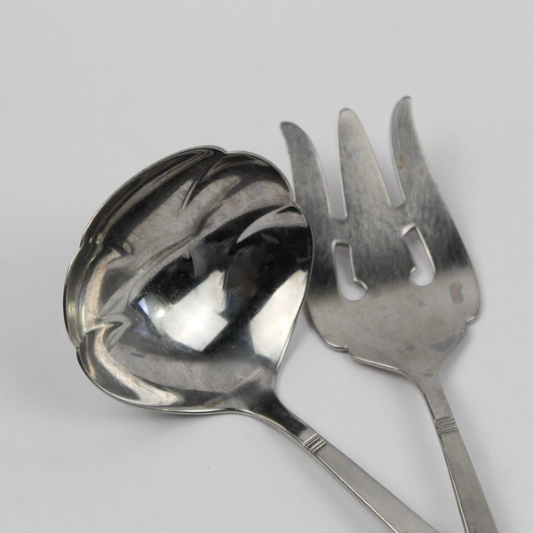 Lot Of 3 Oneida Craft Nordic Crown (Stainless) Flatware 2 Serving Fork & Ladle