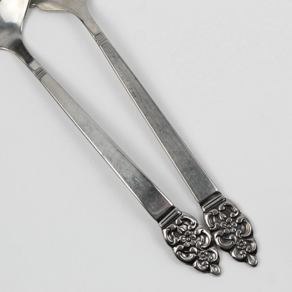 Lot Of 3 Oneida Craft Nordic Crown (Stainless) Flatware 2 Serving Fork & Ladle