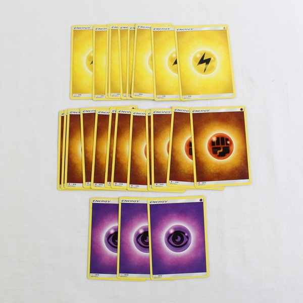 Lot Of 24 Pokemon TCG Psychic Lightning Fighting Energy Trading Cards 2017 