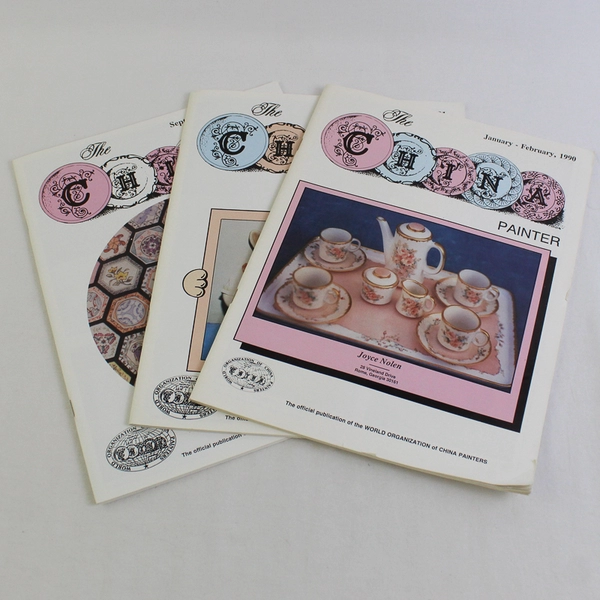 Lot of 3 The China Painter Magazines 1990-1991 Good