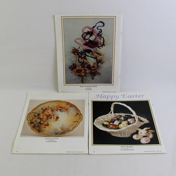 Lot of 3 The China Painter Magazines Mar/Apr May/June & Jul/Aug 1992 Issues Good