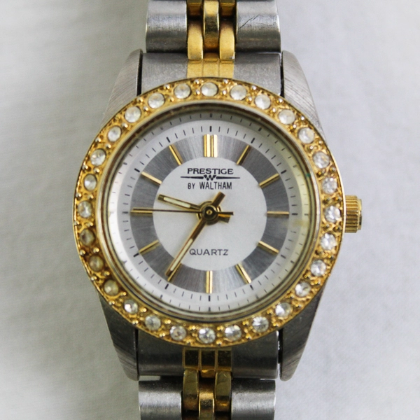 VTG Prestige by Waltham Dual-Tone Quartz Women's Wristwatch 10mm Band