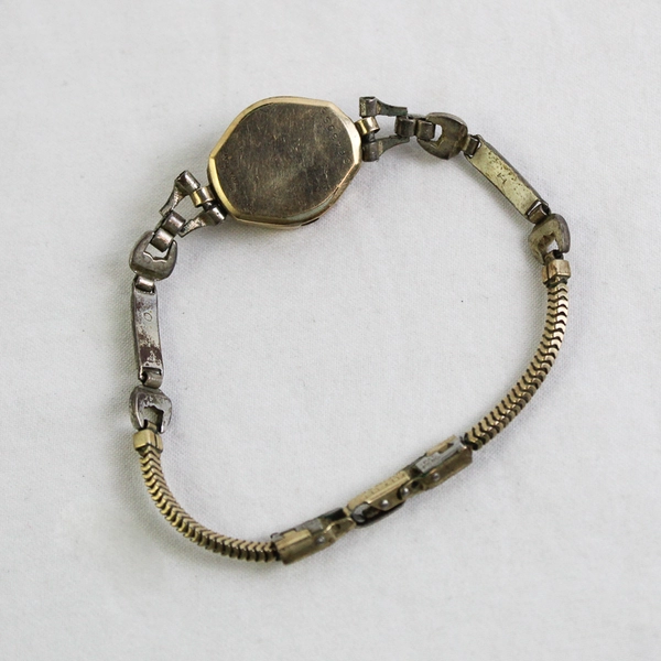 VTG Bulova 10K Rolled Gold Plate Women's Wristwatch 5mm Band FOR PARTS