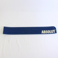 Absolut Blue/White Silicone Bar Service Mat Spill Rail 2006 23" Long