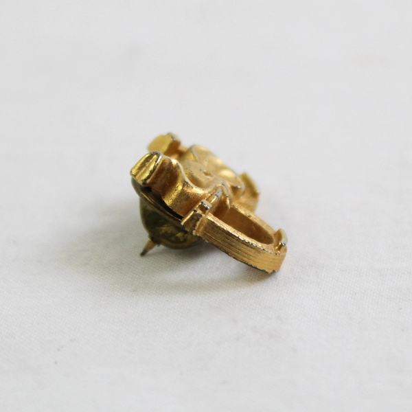 Vintage Republican Elephant Horseshoe Gold-Tone Lapel Pin