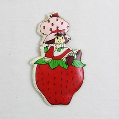 Vintage Strawberry Shortcake 3.5” Vinyl Puffy Magnet 1982