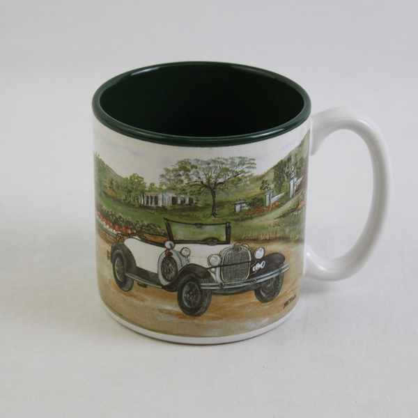 Bogart 1993 Flowers Inc Balloons White Car Print Ceramic Mug Korean 3.5" Tall