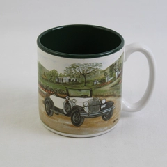 Bogart 1993 Flowers Inc Balloons White Car Print Ceramic Mug Korean 3.5" Tall