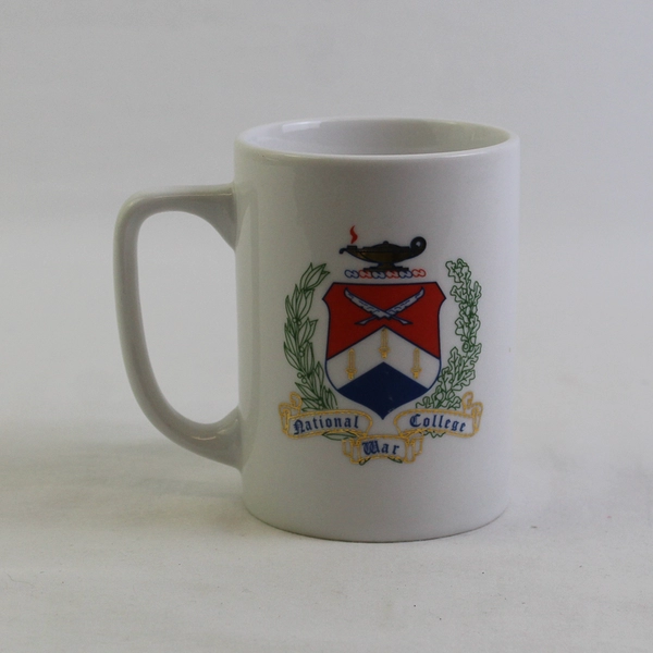 M Ware Linyi National War College White Ceramic Mug With Handle 4" Tall
