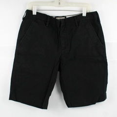 Express Black Flat-Front Cotton Blend Shorts Men's Size 32