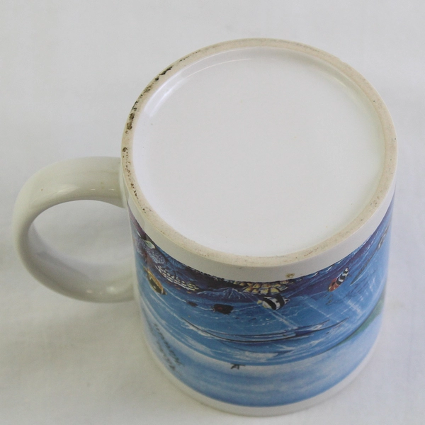 Unbranded Ocean Printed "Aloha From Hawaii" Ceramic Coffee Mug 4" Tall