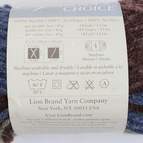 Lion Brand Vanna's Choice Acrylic Yarn, 145 Yards Mountain Print 38329