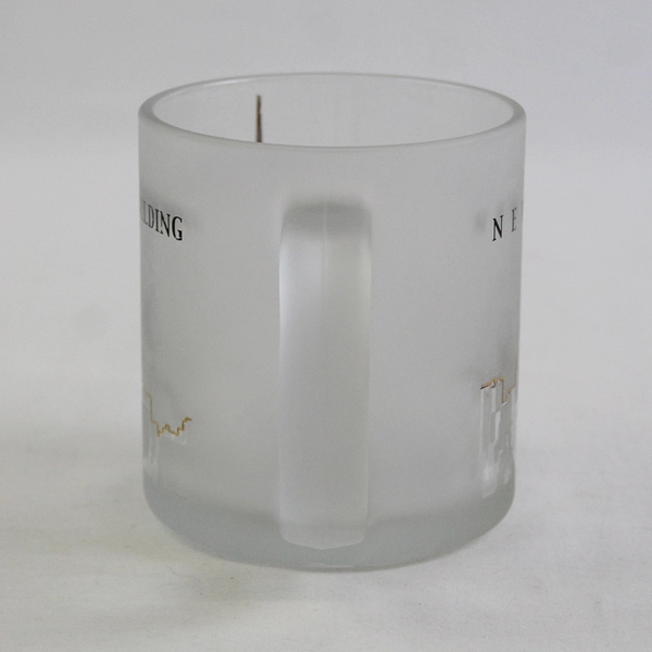 Unbranded "New York City Empire State Building" Skyline Frosted Glass Mug 4"