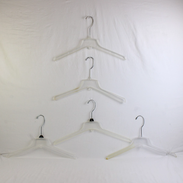 Lot of 10 Clear Plastic Retail Hangers Wire Hook