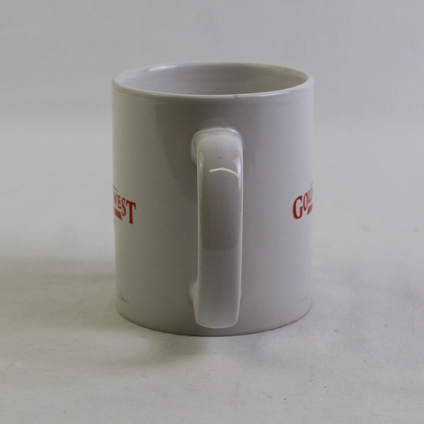Gold Dust West Casino Inn Reno, Nevada White Ceramic Mug With Handle 4" Tall