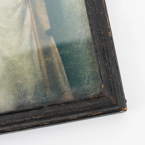 Framed Long Haired Woman Print 11" x 6"