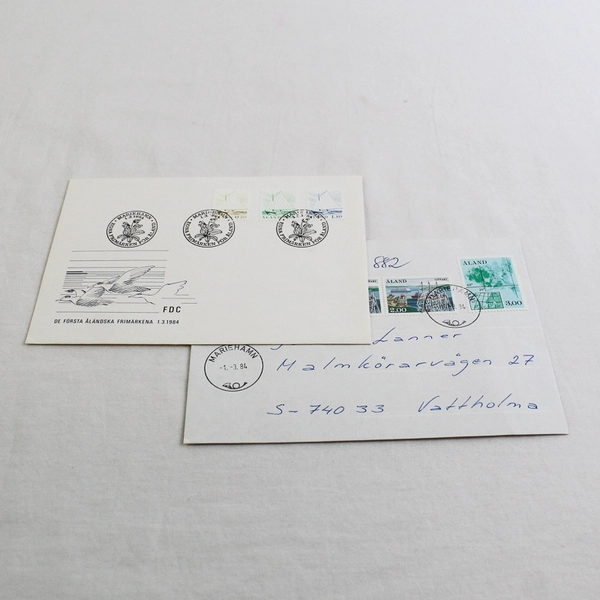 Lot Of 2 Finland Aland Islands First Day Covers 1984 FDC