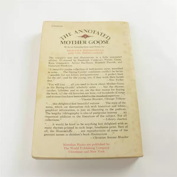 The Annotated Mother Goose Nursery Rhymes 1967 Antique Collectible