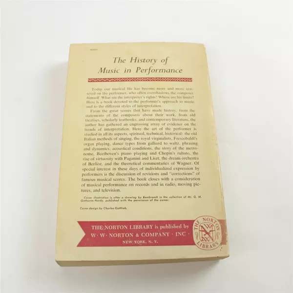 History of Music in Performance Frederick Dorian 1971 Norton Paperback