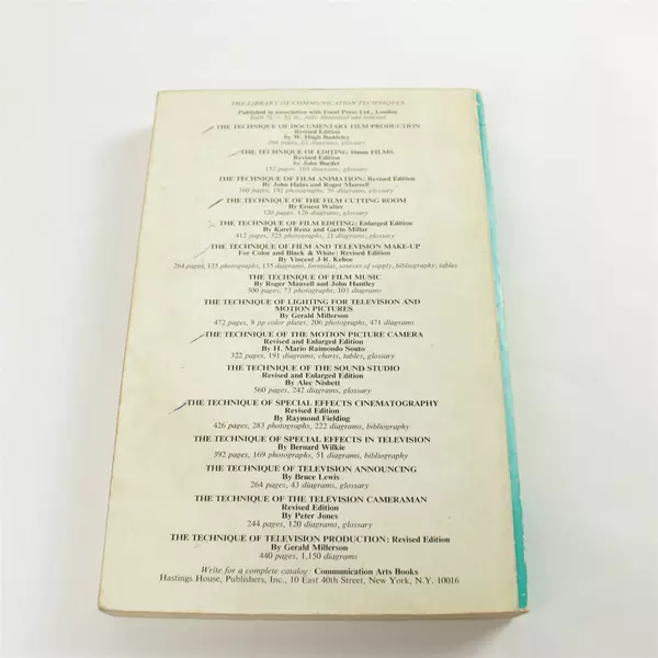 The Technique of Film Editing Reisz Millar 1968 Enlarged Edition Focal