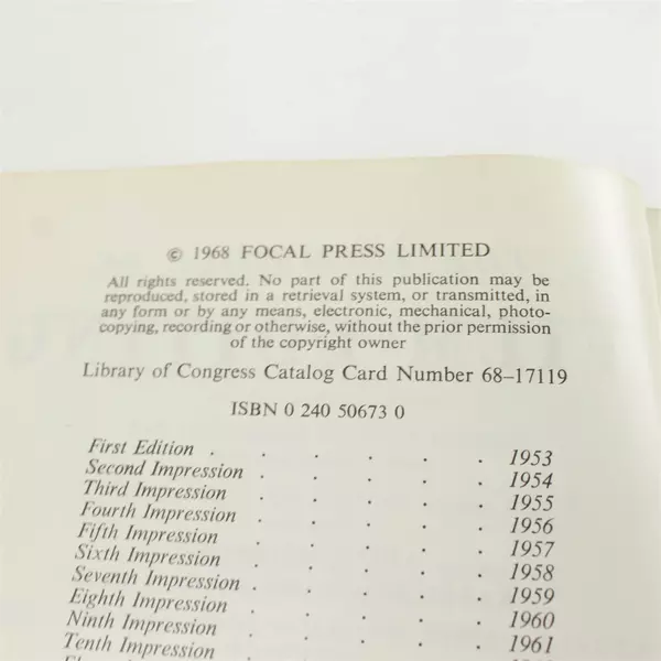 The Technique of Film Editing Reisz Millar 1968 Enlarged Edition Focal