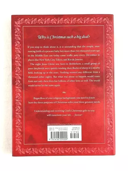 The Purpose of Christmas by Rick Warren 2000 Hardcover with Dust Jacket Seasonal