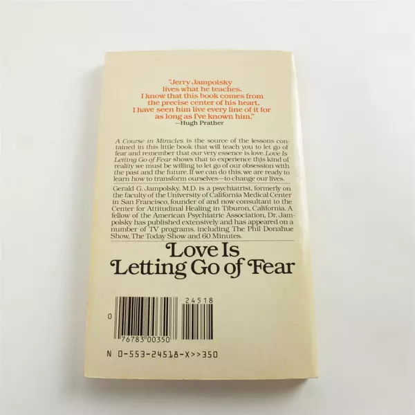 Love Is Letting Go of Fear Gerald G. Jampolsky M.D. 1985 Paperback Good