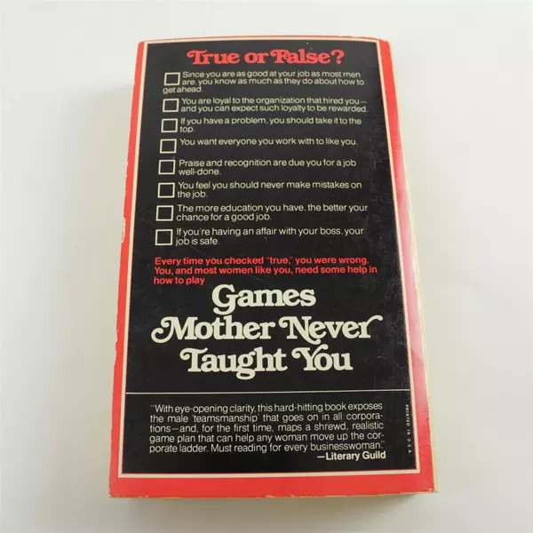 Games Mother Never Taught You Betty Lehan Harragan Vintage 1978 Paperback
