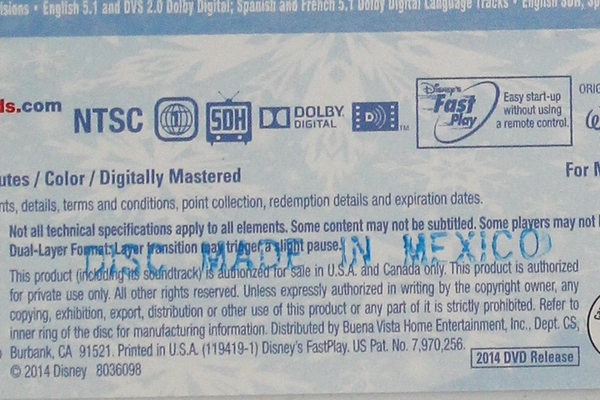 Disney Frozen Movie DVD 2014 Color Digitally Remastered Olaf Elsa