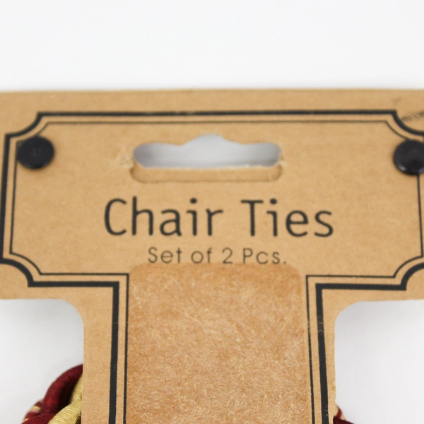 Lot of 8 Burgundy And Gold Cord Chair Ties With Tassels 40"