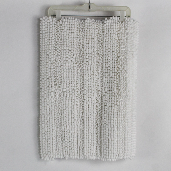 Lot Of 2 Unbranded Matching Solid White Plush Bath Mats 16.5"x24" & 25.5"x25.5"