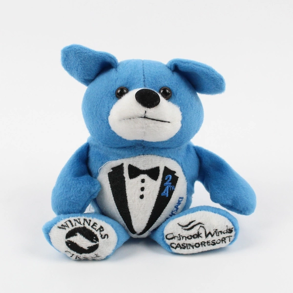 Chinook Winds Casino Resort 24th Anniversary Winners Circle Blue Stuffed Bear 6"