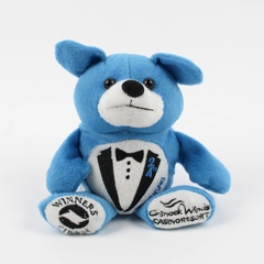 Chinook Winds Casino Resort 24th Anniversary Winners Circle Blue Stuffed Bear 6"