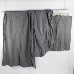 Lot Of 4 Target Threshold Solid Gray Flat Sheet Fitted Sheet 2 Pillowcases Queen