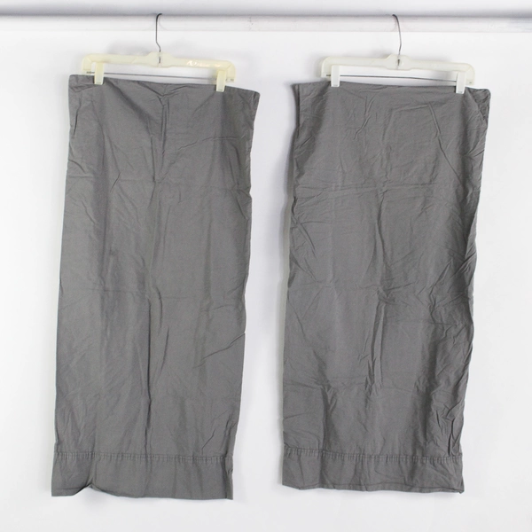 Lot Of 4 Target Threshold Solid Gray Flat Sheet Fitted Sheet 2 Pillowcases Queen