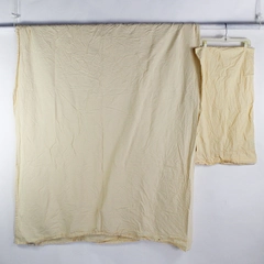 Lot Of 2 Target Threshold Solid Butter Yellow Flat Sheet & Pillowcase Queen