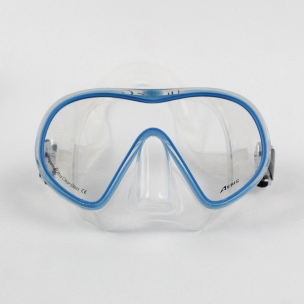 Aeris Light Blue Origin Mask Diving Snorkeling/Scuba Diving Dual Lens W/ Case
