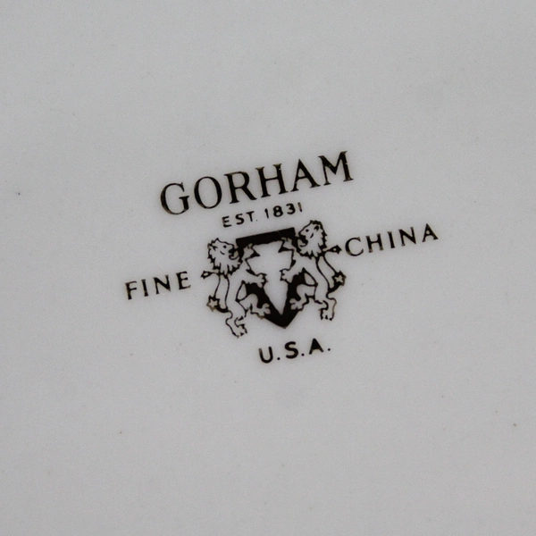 Set of 4 Gorham Fine China Gorham Gold Rim 8" Salad Plates