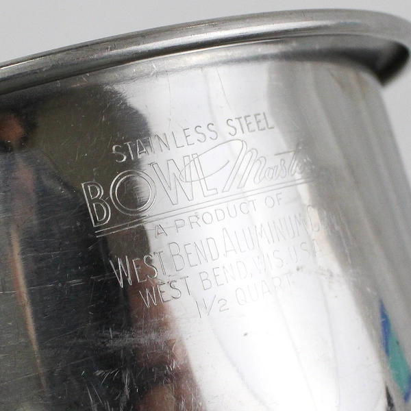 Vintage West Bend BOWL MASTER Stainless Steel MIXING BOWL 1.5 Quart