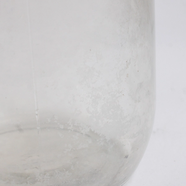 Unbranded Clear Glass Bottle Jug Pitcher W/ Small Handle & Small Top 1 Gallon