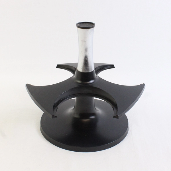 Black Plastic Condiment Carousel No Bowls Kitchen Decor